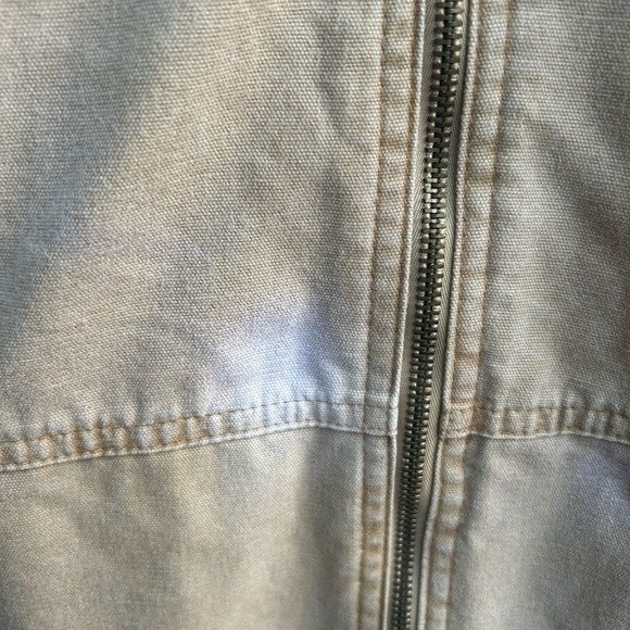 Wrangler Hero Large Khaki Canvas Full Zip Vest with Sherpa Lining (See Pics) - Picture 7 of 7